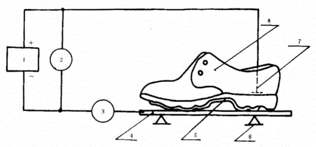 防靜電鞋、導電鞋電阻值測量電路